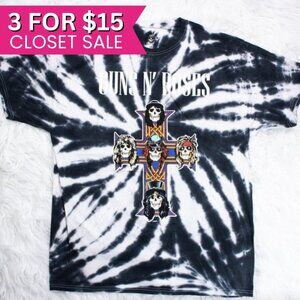 Guns N Roses T Shirt Unisex Large Cross Tie Dye Licensed Band  Merch Tee